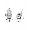 Gaming-Stuhl Huzaro FORCE 4.7 RGB Weiß — gepolsterter Schalensitz aus Stoff, max. Belastung 140 kg, höhenverstellbar 43–53 cm, Neigung 90–140°