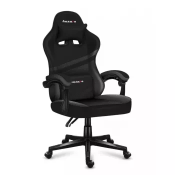 Gaming-Stuhl Huzaro FORCE 4.4 CARBON — gepolsterter Stoff-Sportsitz, Höhe 115–125 cm, max. Belastung 130 kg, Stahlfuß, verstellbare Armlehnen