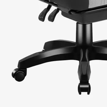Gaming-Stuhl Huzaro Force 3.7 Grau — ergonomischer Gaming-Sessel, höhenverstellbar 107,5–116,5 cm, Sitzbreite 47 cm
