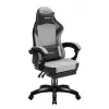 Gaming-Stuhl Huzaro Force 3.7 Grau — ergonomischer Gaming-Sessel, höhenverstellbar 107,5–116,5 cm, Sitzbreite 47 cm