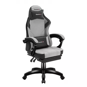 Gaming-Stuhl Huzaro Force 3.7 Grau — ergonomischer Gaming-Sessel, höhenverstellbar 107,5–116,5 cm, Sitzbreite 47 cm