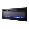 TV-Schrank Cama Meble EVA mit elektrischem Kamin 180x40x52 cm, schwarz/glanzschwarz