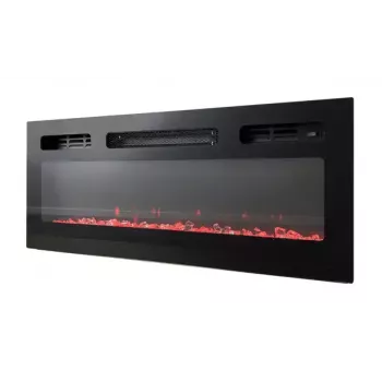 TV-Schrank Cama Meble EVA mit elektrischem Kamin 180x40x52 cm Graphit/glänzend Graphit