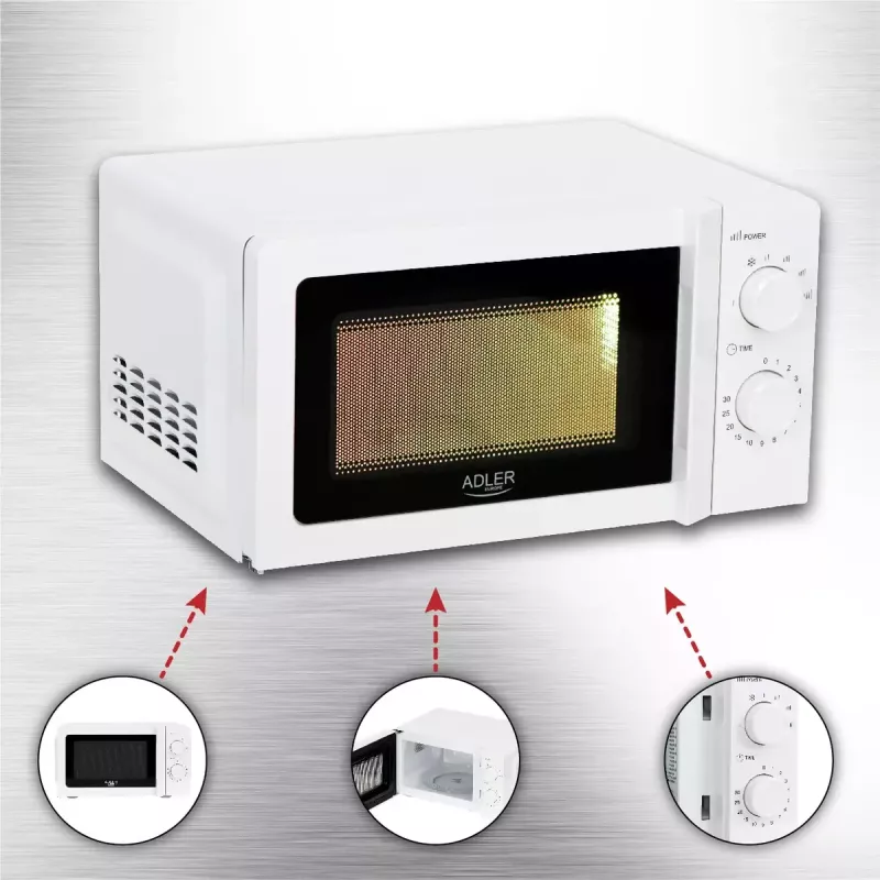 Solo-Mikrowelle Adler AD 6205, 700 W, 20 L