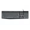 Kabelgebundene USB-Tastatur IBOX Eris IKC2010G — Full-Size 105 Tasten, USB, grau/schwarz, wasserbeständig, 1,8 m Kabel