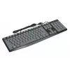Kabelgebundene USB-Tastatur IBOX Eris IKC2010G — Full-Size 105 Tasten, USB, grau/schwarz, wasserbeständig, 1,8 m Kabel