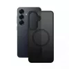 Crong Hybrid Matte Magnetische Hülle für Samsung Galaxy S25 — TPU+PC, magnetische Ringe, schwarz