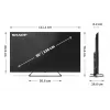 Sharp 50HP6265E TV 127 cm (50 Zoll) 4K Ultra HD Smart-TV Wi-Fi Schwarz