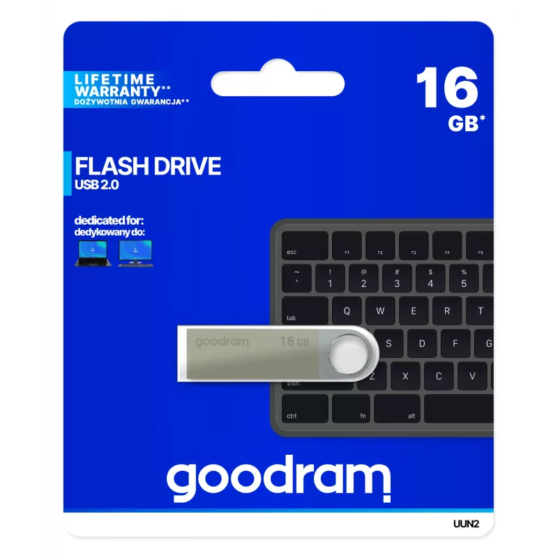 Goodram UUN2 USB-Stick 16 GB USB Typ-A 2.0 Silber