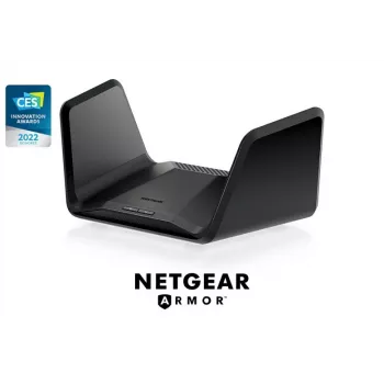NETGEAR Nighthawk AXE7800 WiFi-Router (RAXE300), Wi-Fi 6 (802.11ax), Tri-Band (2,4 GHz / 5 GHz / 5 GHz), Ethernet LAN, Schwarz, Tragbarer Router