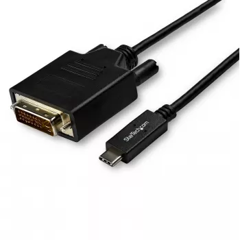StarTech.com 10ft (3m) USB-C-auf-DVI-Kabel – 1080p (Single Link) USB Type-C (DP Alt Mode HBR2) auf DVI-Digital-Video-Adapterkabel – Funktioniert mit Thunderbolt 3 – Laptop an DVI-Monitor/Anzeige