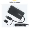 StarTech.com USB-zu-Dual-HDMI-Adapter, USB-A/C auf 2x HDMI-Displays (1x 4K30Hz, 1x 1080p), integrierter USB-A-auf-C-Dongle, 11-cm-Kabel, USB-3.0-zu-HDMI-Display-Adapter, Windows & macOS