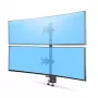 StarTech.com Tischhalterung für 2 vertikal gestapelte Monitore, Dual 49 Zoll, Gesamt 32 kg, C-Klemme, Quick-Release VESA-System, Breitbild 16:9/Ultraweit 32:9, TAA