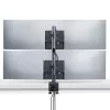 StarTech.com Tischhalterung für 2 vertikal gestapelte Monitore, Dual 49 Zoll, Gesamt 32 kg, C-Klemme, Quick-Release VESA-System, Breitbild 16:9/Ultraweit 32:9, TAA