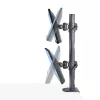StarTech.com Tischhalterung für 2 vertikal gestapelte Monitore, Dual 49 Zoll, Gesamt 32 kg, C-Klemme, Quick-Release VESA-System, Breitbild 16:9/Ultraweit 32:9, TAA