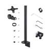 StarTech.com Tischhalterung für 2 vertikal gestapelte Monitore, Dual 49 Zoll, Gesamt 32 kg, C-Klemme, Quick-Release VESA-System, Breitbild 16:9/Ultraweit 32:9, TAA