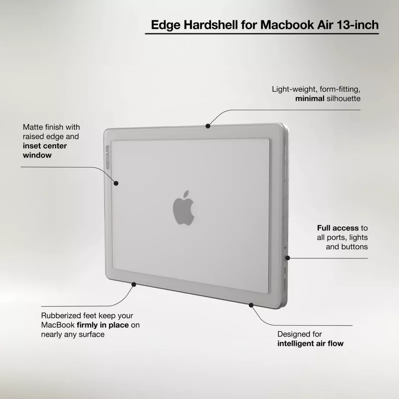 Incase Edge Hardshell-Hülle mit Makrolon® für 13-Zoll MacBook Air (M2/M3, 2022-2024)