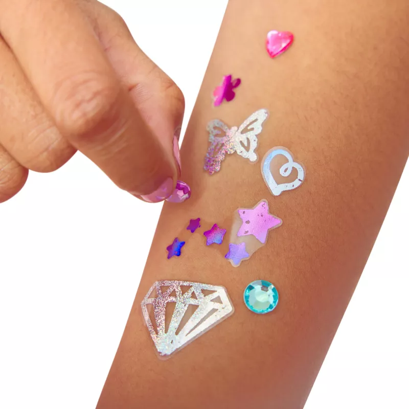 Cool Maker, Shimmer Me Body Art mit Roller, Schmucksteinen & 3 Folien, 135 metallische temporäre Tattoo-Designs, Bastel- und Kreativspielzeug für Mädchen ab 7 Jahren