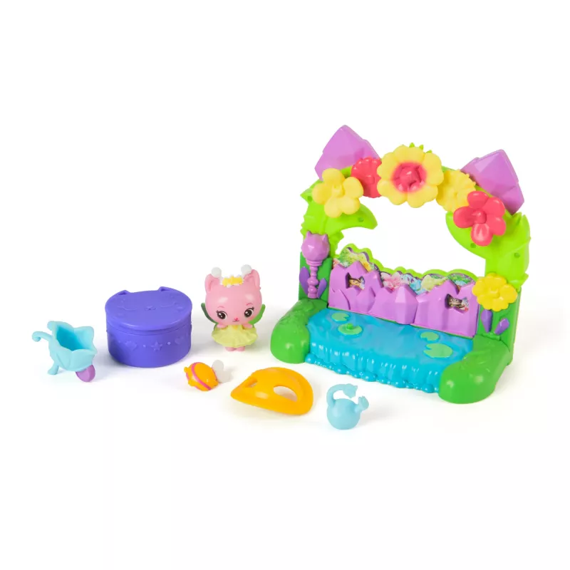 Gabby's Dollhouse: Der Film, Gartenbalkon von Königin Kitty Fairy, mit Spielfigur & Puppenhauszubehör, Kinderspielzeug für Mädchen & Jungen ab 3 Jahren