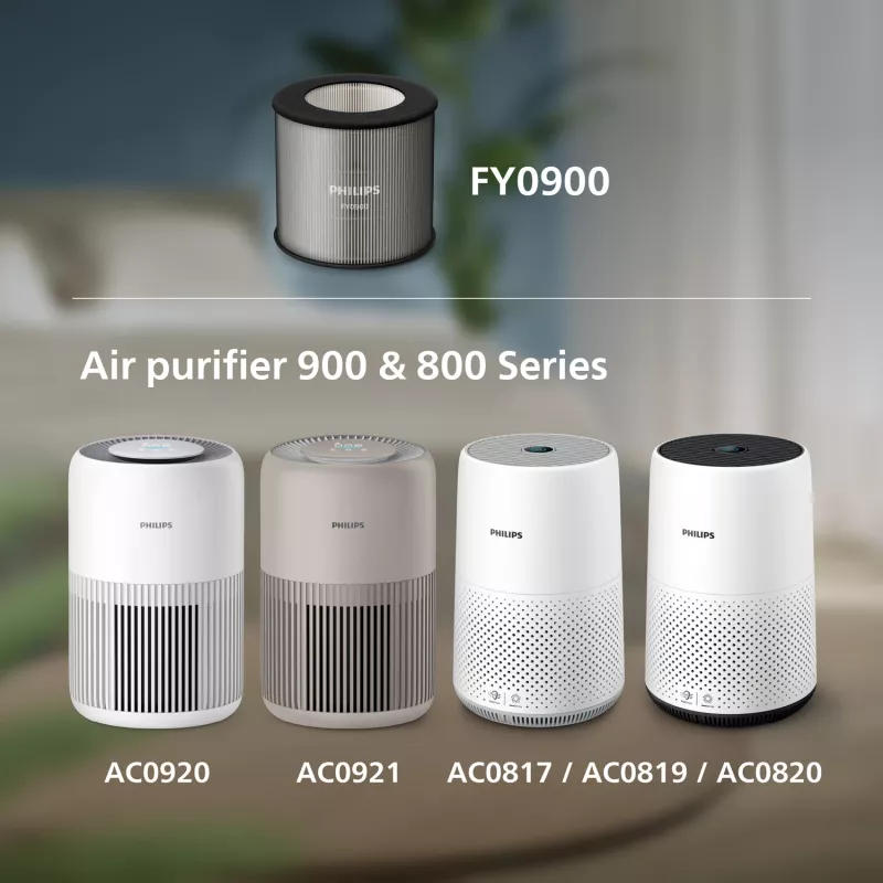 Philips Luftreiniger 900 und 800 Serie, Luftreinigerfilter, HEPA, 99,97%, Box