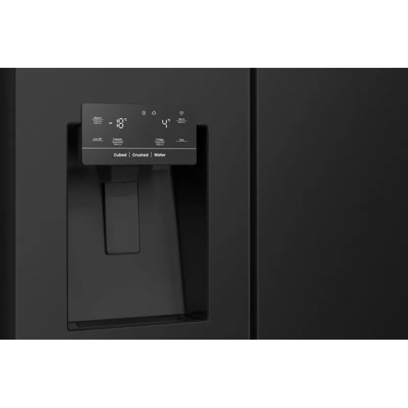 Hisense RS818N4TFC Side-by-Side-Kühlschrank Freistehend 632 L Schwarz, Edelstahl