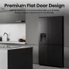 Hisense RS818N4TFC Side-by-Side-Kühlschrank Freistehend 632 L Schwarz, Edelstahl