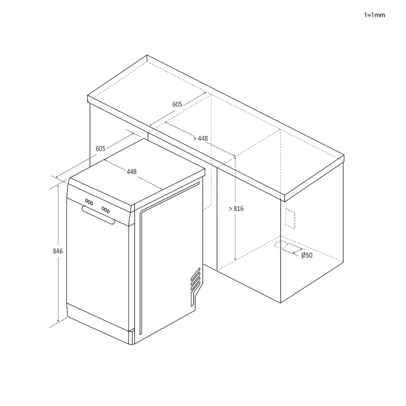 Candy Brava CDPH 2L1047B Freistehend 10 Maßgedecke