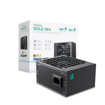 Netzteil DeepCool PS850G 850 W ATX 20+4-Pin, FDB-Lüfter 92 mm, schwarz