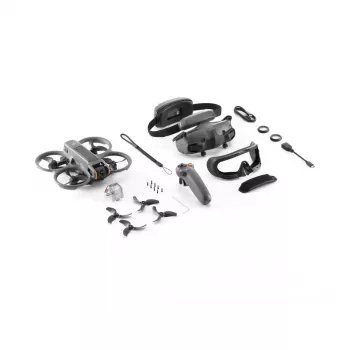 Drohne DJI Avata 2 Fly Smart Combo — 4-Rotor-Quadrocopter, 48-MP-Kamera, 3840×2160-Video, 2150-mAh-Akku, WLAN & Bluetooth