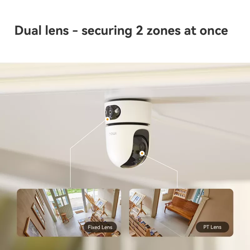 IP-Überwachungskamera IMOU Ranger Dual Pro 6MP — Innenbereich, Tisch, 2304×1296, 3,6mm, 8× Digitalzoom, 91°×47° Blickwinkel