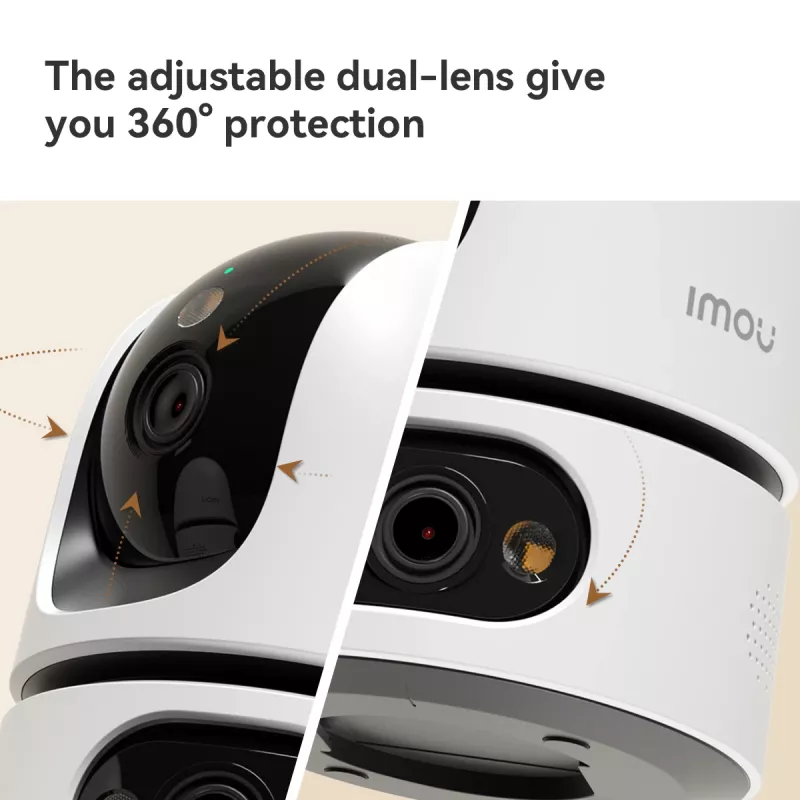 IP-Überwachungskamera IMOU Ranger Dual Pro 6MP — Innenbereich, Tisch, 2304×1296, 3,6mm, 8× Digitalzoom, 91°×47° Blickwinkel