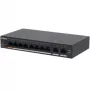Managed L2 Gigabit PoE Switch DAHUA CS4010-8GT-60 — 10x Gigabit (10/100/1000), 20 Gbit/s, 8000 MAC, Desktop/Wandmontage, Schwarz