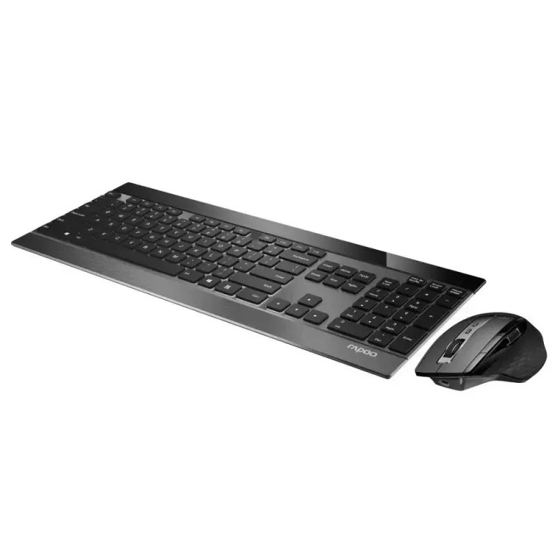 Tastatur-Maus Rapoo 9900m Office QWERTZ Schwarz
