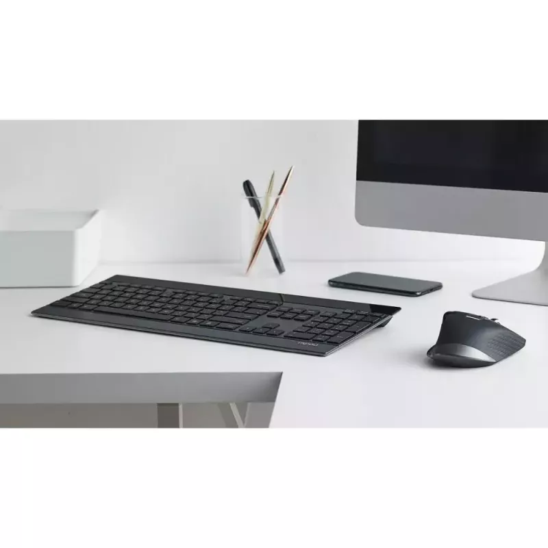 Tastatur-Maus Rapoo 9900m Office QWERTZ Schwarz