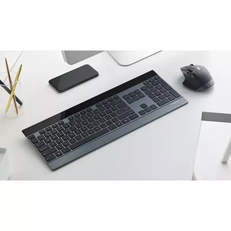 Tastatur-Maus Rapoo 9900m Office QWERTZ Schwarz