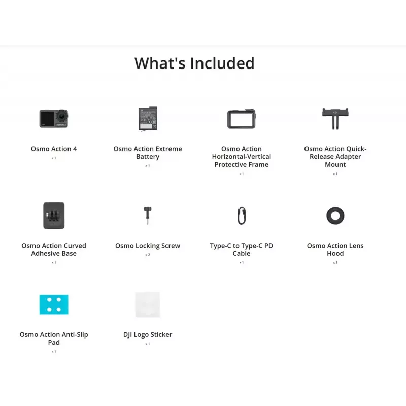 Action-Kamera DJI Osmo Action 4 – 4K Ultra HD, CMOS-Sensor, 155° Sichtfeld, MicroSD bis 512 GB, wasserdicht 18 m, 145 g