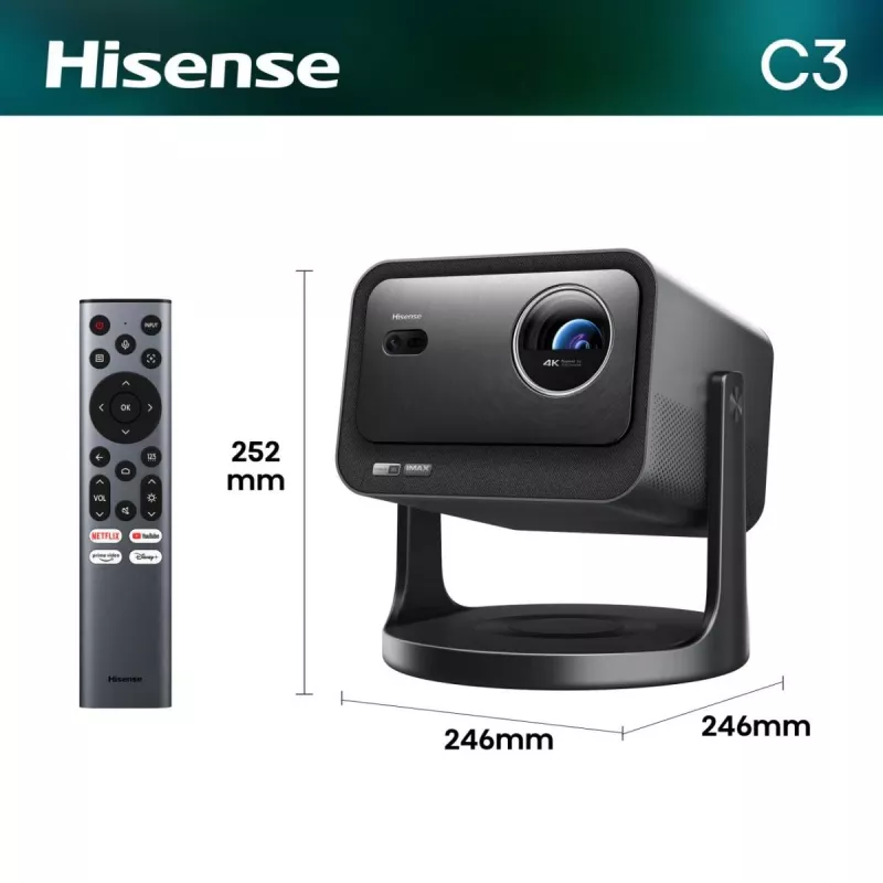 Projektor HISENSE C3 4K Trichroma Laser Beamer 2.500 ANSI-Lumen, Modell 20017736