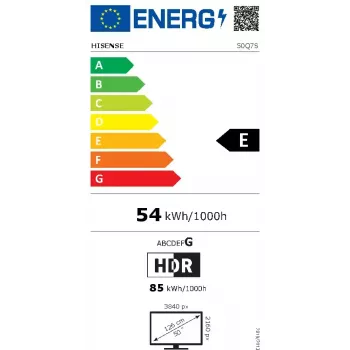 TV Hisense 50Q7S 50 Zoll (127 cm) QLED 4K Ultra HD Smart-TV, Direct-LED, HomeOS, Wi‑Fi, Schwarz