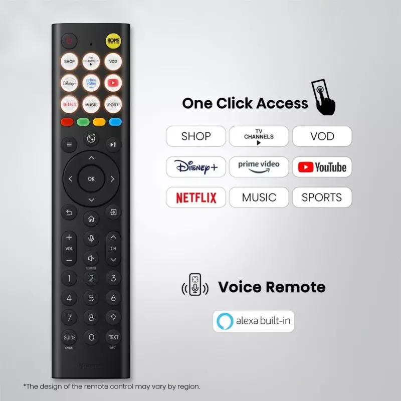 TV Hisense 50Q7S 50 Zoll (127 cm) QLED 4K Ultra HD Smart-TV, Direct-LED, HomeOS, Wi‑Fi, Schwarz