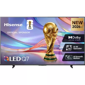 TV Hisense 50Q7S 50 Zoll (127 cm) QLED 4K Ultra HD Smart-TV, Direct-LED, HomeOS, Wi‑Fi, Schwarz
