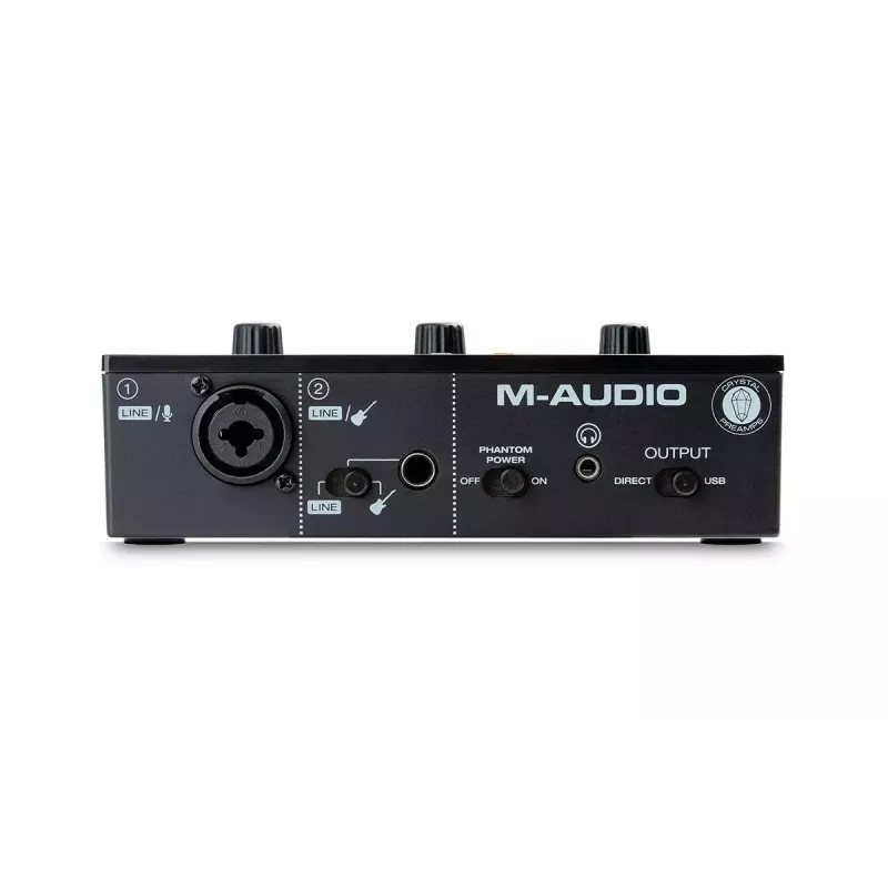 Audio-Interface M-Audio M-Track Solo — USB 16-Bit/48 kHz, 1-In/1-Out, XLR/TRS-Kombibuchse & Instrumenteneingang, 48 V Phantomspeisung, Kopfhörerausgang