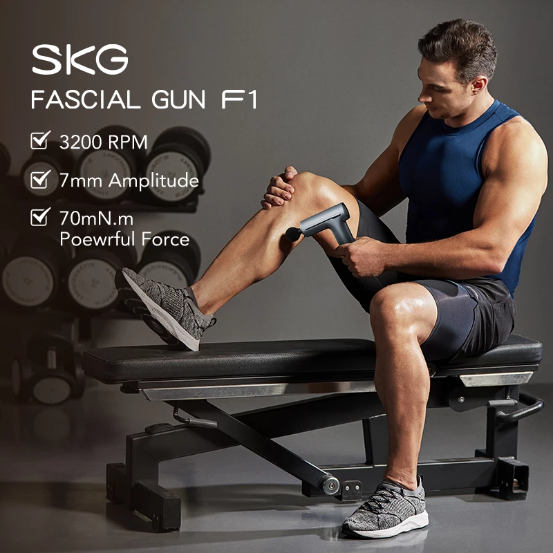 Handliches Perkussions- und Vibrations-Nacken- und Schultermassagegerät SKG F1 Pro, Akku 10 W, Grau, 461 g