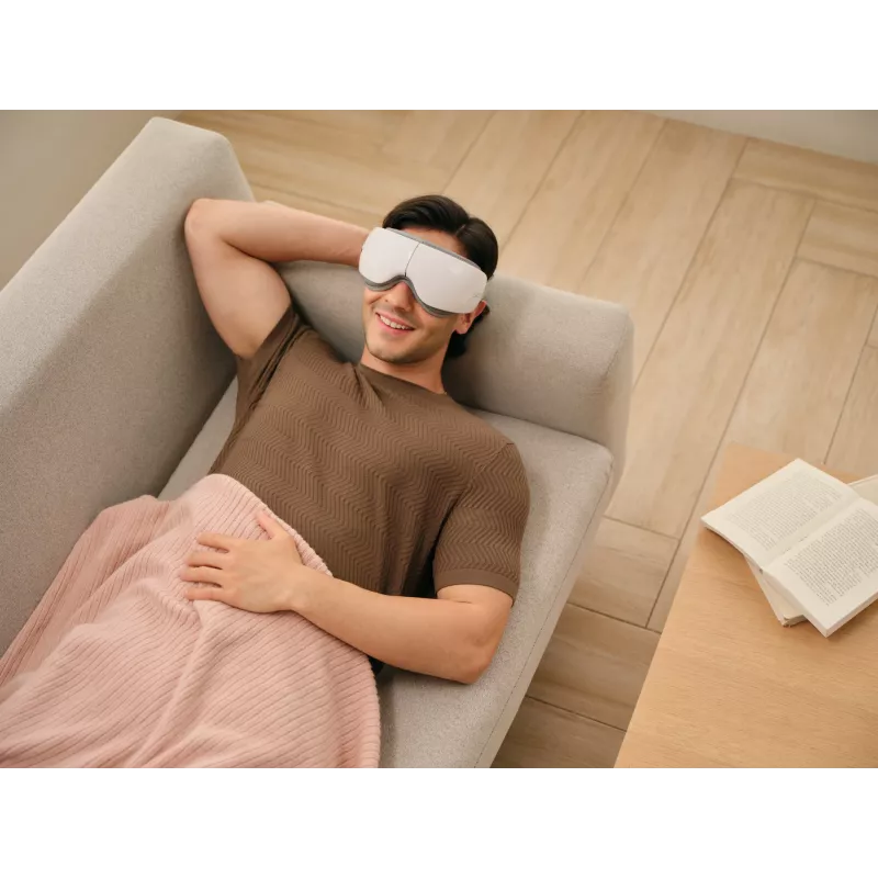 Augenmassagegerät SKG ES500, Weiß — Kompression, Wärme, 10 W, integrierter Akku, 270 g