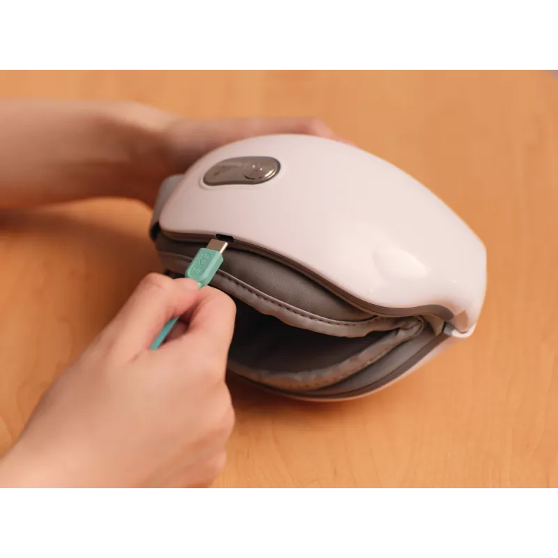 Augenmassagegerät SKG ES500, Weiß — Kompression, Wärme, 10 W, integrierter Akku, 270 g