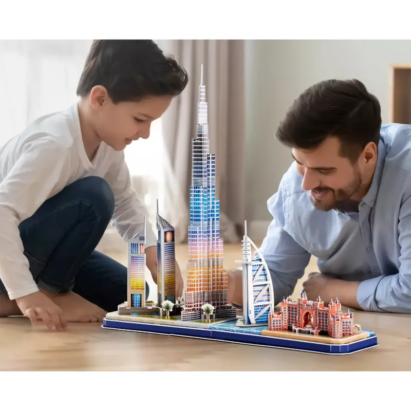 3D Puzzle CubicFun City Line Dubai LED, 182 Teile, 532×48 mm, ab 10 Jahren