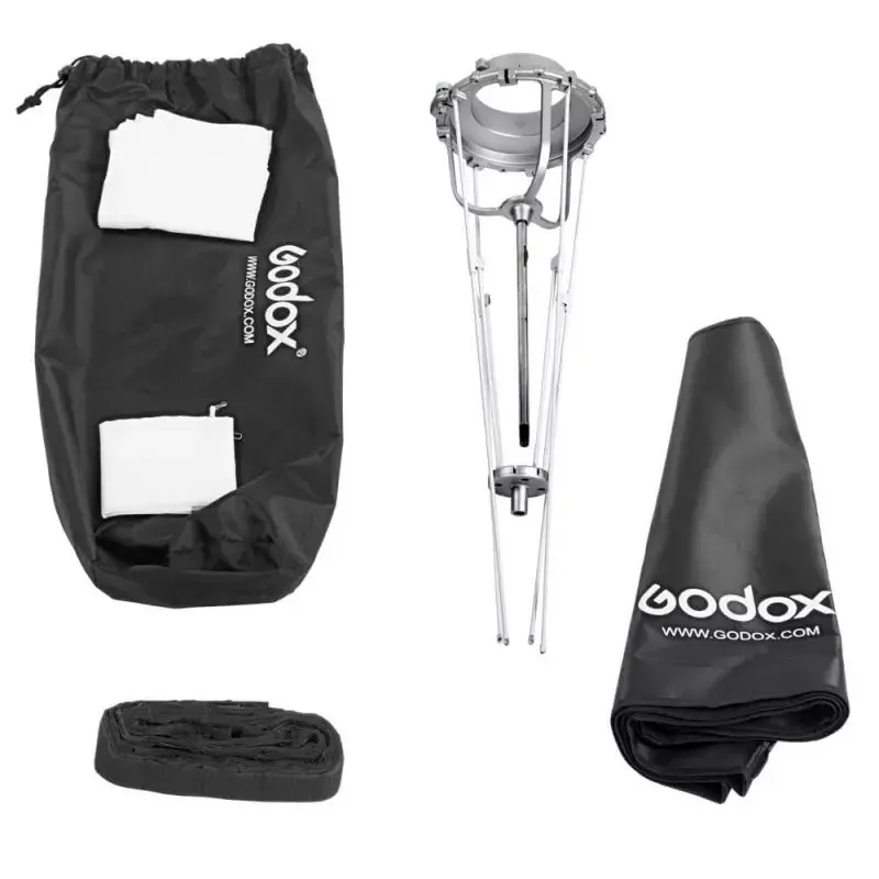 Softbox Godox SB-GUE120 Schwarz 120 cm Nylon mit Diffusoren und Grid