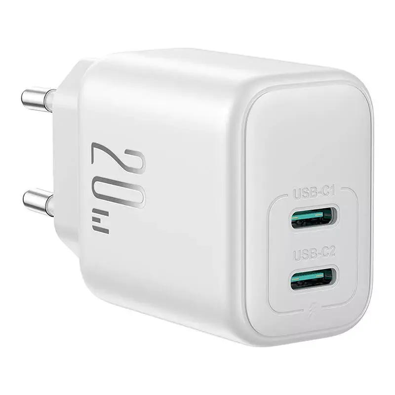 Netzteil Joyroom JR-TCF12 Dual-Port 20W (USB-C x2) weiß