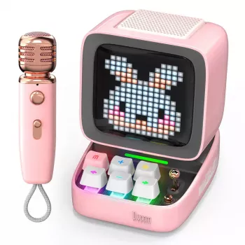 Mono tragbarer Lautsprecher Divoom Ditoo-Mic Mini Pink