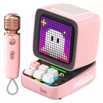 Mono tragbarer Lautsprecher Divoom Ditoo-Mic Mini Pink