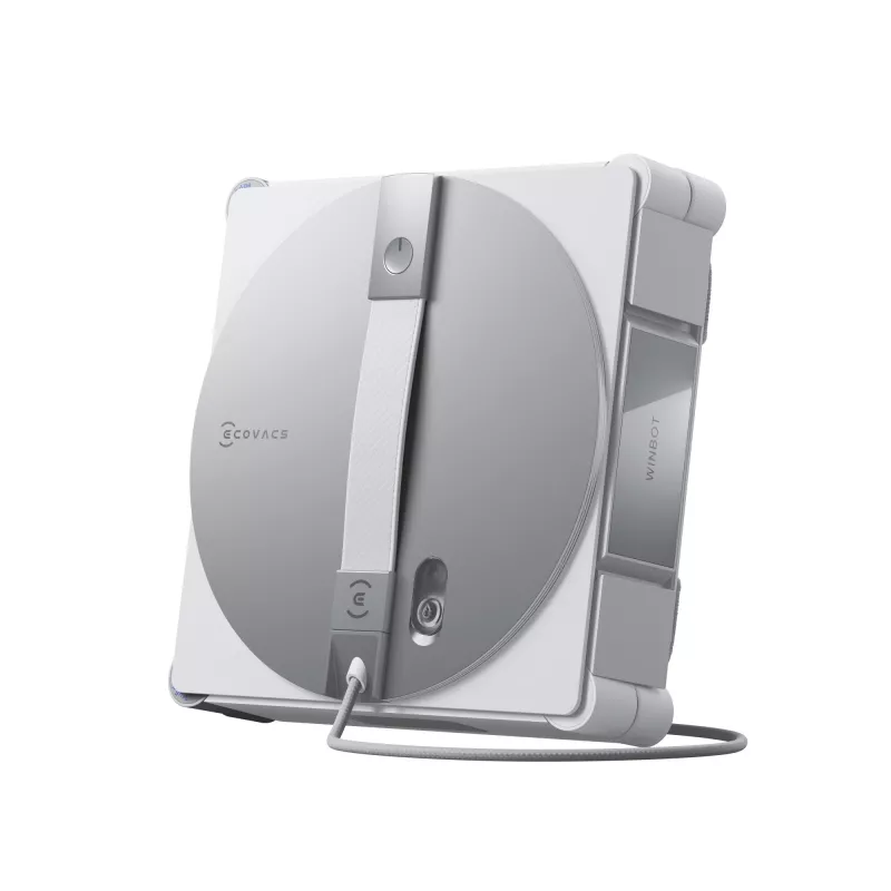 Fensterreinigungsroboter Ecovacs WINBOT W3 OMNI, Akku 4500 mAh, 270×270×76 mm, silber/weiß